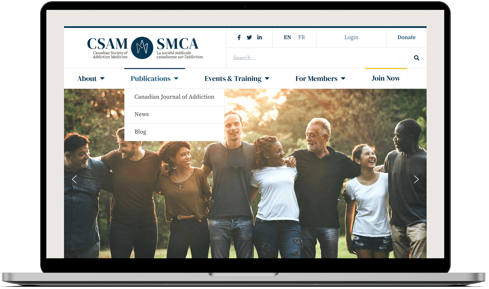 CSAM-SMCA Website Homepage Design